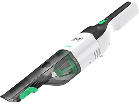 BLACK+DECKER REVHV8CA-QW Aspirabriciole Manuale REVIVA 7.2 V, Bianco e Verde