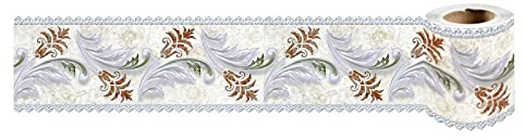 VisitRyl Frise Murale Autocollant Papier Peint imperméable en PVC Plinthe de cuisine et de salle de bain Décor Mural07-Fleur 10cm x 240cm