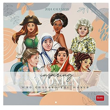 Legami - Wandkalender 2024, 12 Monate und Jahresplaner, Platz für Notizen und Notizen, Wochennummer, Sternzeichen und internationale Feiertage, Einzelzellophanatur, 30 x 29 cm