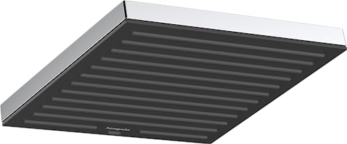 hansgrohe Pulsify E - wassersparende Kopfbrause (EcoSmart), eckige Duschbrause (260 mm), Regendusche mit 1 Strahlart für Wand- oder Deckenmontage, Brausekopf mit Antikalk-Funktion, Chrom, 24333000