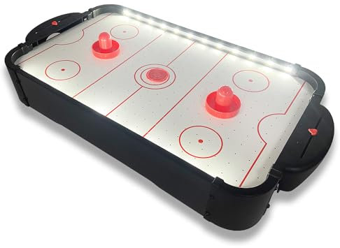 Mad Monkey 2000078 Airhockey Tisch, Weß, Rot, Schwarz