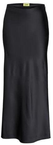 Jack & Jones Jxeva - Falda Maxi de satén para Mujer, Negro, S