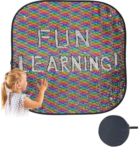 Autismus und Anti Stress Sensorik Spielzeug für Kinder mit Autismus und ADHS – das Sequin Fabric Sensory Board mit umklappbaren Pailletten für Autisten | Sensory Wall Matte aus Pailettenstoff