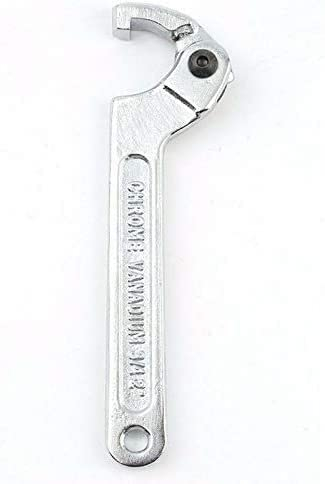 QXSJEDYCH Maulschlüssel Ratschenschlüssel, C-Schraubenschlüssel 32-76 mm Hakenschlüssel Verstellbarer Vierkantschlüssel for die Reparatur von Fahrrädern und Motorrädern(Size:115170mm)