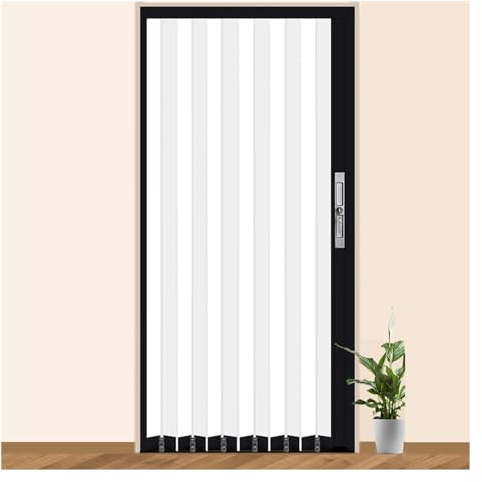 Schiebetür Falttür falttüren innentüren Große abschließbare Akkordeon-Schiebetür，Aluminium Multifalt-Innentüren für Kleiderschrank/Bad/Schlafzimmer/Pantry/Fenster/Schuppen Temporäre Tür Raumteiler Fal