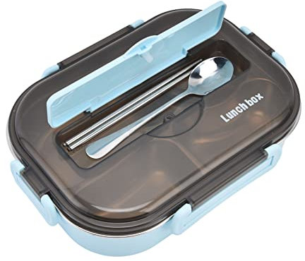 Walfront Box Portatile con Zuppiera, Lunch Box Sicuro in Acciaio Inossidabile 304 per Uso Alimentare da 1, 3 Litri con Zuppiera per Ufficio (Walfrontrfgsywnuob-11)