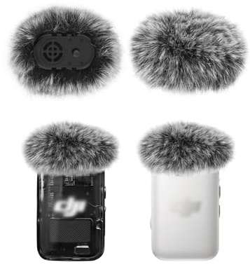 YOUSHARES Mikrofon Windschutz für DJI Mic 2, Professionelle Fell Popschutz kompatibel mit DJI Mic 2 und DJI Osmo Pocket 3, Wind Muff Außen Windfilter Schallschutz, 4 Stück