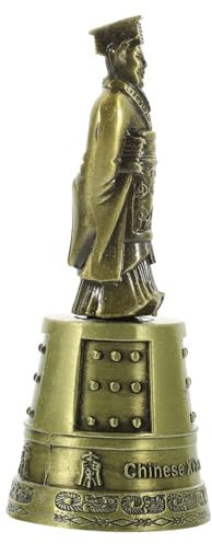 FUNOMOCYA Tischglockendekoration Aus Metall Vintage-handglocke Schreibtischornament Retro-Design Stabiles Legierungsmaterial