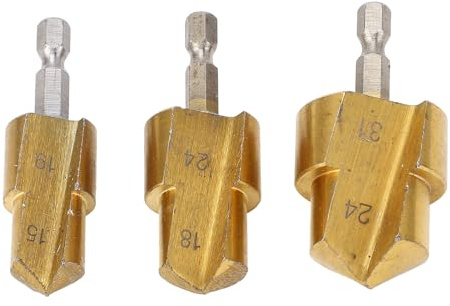 Set di 3 Punte di Sollevamento PPR, Punte Trapano in Acciaio Ad Alto Tenore di Carbonio 19 Mm 24 Mm 31 Mm, Codolo Esagonale per Espansione per Tubi Dell'acqua Perforatore Apri