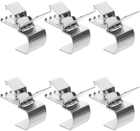 TOPBATHY 6 Ganchos De Acero Inoxidable para Alfombras Y Cortinas, Clips Resistentes para Colgar Mantas, Tapices Y Cortinas, Diseño Elegante Y Fácil Instalación