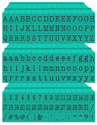 PEGZ V2 Alphabet-Stempel, amerikanische Schreibmaschine, 0,6 cm, mittlere Größe, 150 Stück