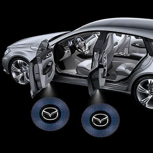 Luci di benvenuto per auto Mazda 2 3 5 6 MX-5 MX-30 CX3 CX-30 CX-5 CX-50 CX-7 CX-8 CX-9,Luci della porta LED con Logo,Home proiettore per veicoli Accessori per la decorazione interna