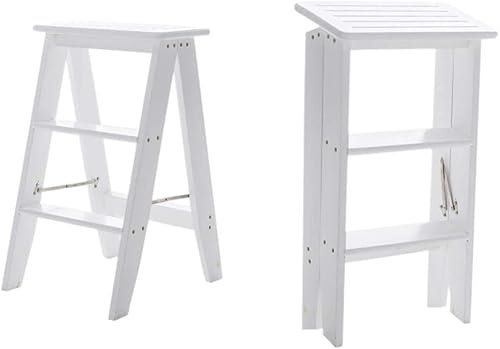 Scala portatile pieghevole Sgabello pieghevole Sgabello pieghevole per adulti in legno pieno Cucina di casa Sgabello da arrampicata Sgabello pieghevole multifunzionale Semplice e moderno Scala