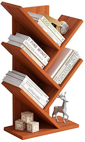 YJKKZQLB Libreria a Forma di Albero, libreria con armadietto - Librerie da Tavolo per L'Ufficio Domestico, per conservare Libri, riviste, CD - Design Artistico
