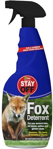 Vitax Stay Off Fox Deterrent 750ml | Humane Animal Repellent Spray for Bins, Lawns & Patios | Odourless Astringent Formula for Foxes Deer & Birds | Ready to Use Non-Toxic Wildlife Protection