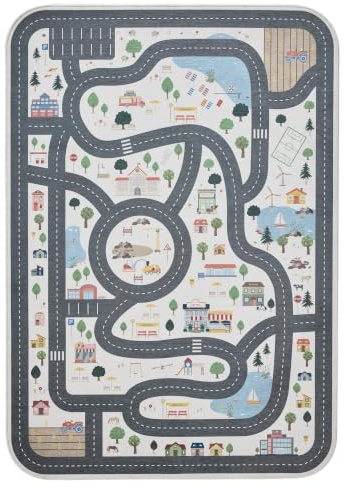 benuta lytte Kinderteppich Linus - Kunstfaser - Rechteckig - Pflegeleicht für Kinderzimmer, Cream, 140x200 cm
