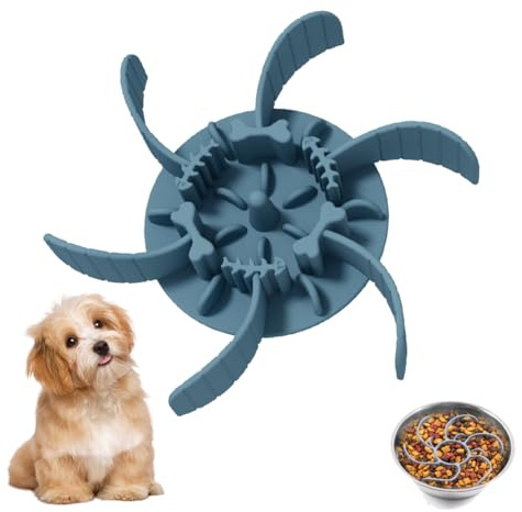 JYNVO Gamelle anti-déversement pour chien, mangeoire lente avec ventouse, gamelle anti-déversement, adaptée aux chiens de taille moyenne et grande, adaptée aux gamelles simples et surélevées