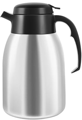 SYBO Thermal Coffee Carafe 74oz, 12 Hours Thermos, Insulated Stainless Steel Carafe for Keeping Hot/Cold Coffee, Tea, Water, Drink Dispenser for Parties, Travel, Camping, Office