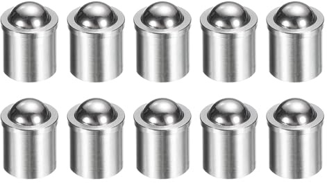sourcing map 10pcs Ball Point Spring Plungers 8x9mm 26N Elasticity Mini Stainless Steel Precision Positioning Beads Ball Catch Latch for Door Cupboard Mechanical Devices Clamps Furniture