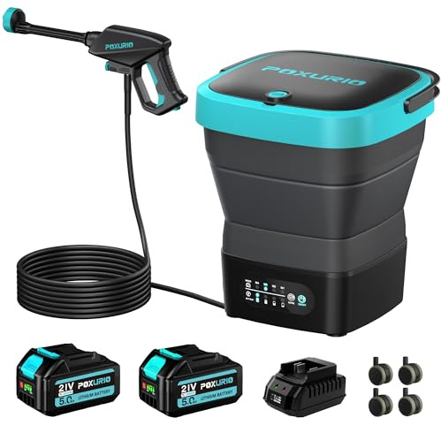 Cordless Washer,Foldable Washer with 4.5Gal Tank 10FT Hose