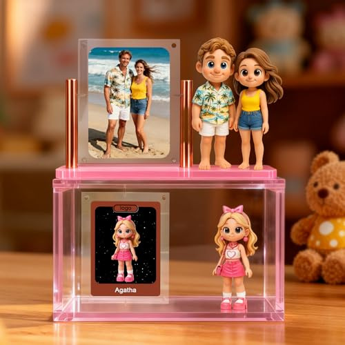 Soview 3D Figur Personalisiert mit Foto - Personalisierte Foto Statue - 3D Figuren vom Foto - Schreibtischdekorationen Personalisierte Geschenke für Männer Frauen Freundin Weihnachten Geburtstag