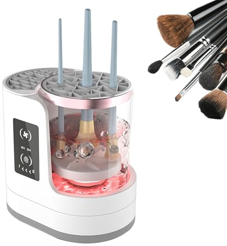 Nettoyeur de pinceaux de maquillage électrique, Outils de Nettoyage de Brosse de Maquillage, Accessoires Maquillage et Outils, Nettoyage Automatique pour Pinceaux de Toutes Tailles