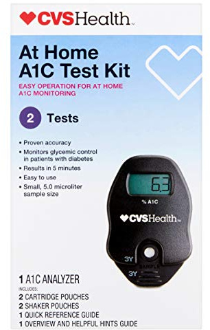 CVS A1C At Home Test Kit, Home Use Monitoring of Glycemic Control, Easy Operation for at home A1C Monitoring