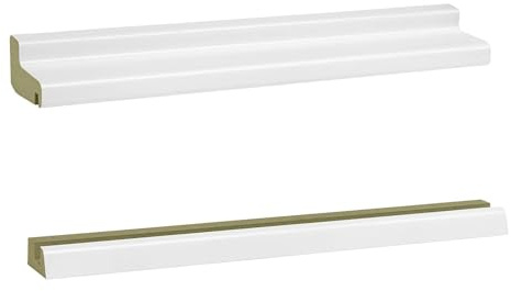 KGM Heizrohrverkleidung Ober- & Unterteil MDF - Weiß, 2400 mm, 1 Stück | MDF-V313-Kern, foliert, Kabelkanal, deckt Heizungsrohre ab, feuchtebeständig, PEFC-zertifiziert