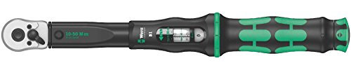 Wera 05075610001 Click-Torque B 1 Drehmomentschlüssel mit Umschaltknarre Schwarz, Grün 3/8, 10-50 Nm