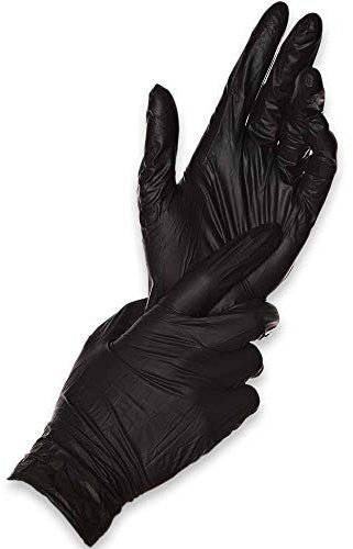 100x Einmalhandschuhe, Nitril, schwarz, puderfrei, CAT 1, Größe S