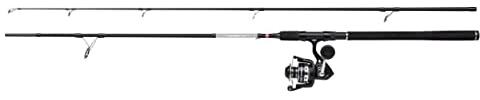 PENN Pursuit IV Spinnruten- und Rollenkombination – Salzwasser- Angelsetup für Wolfsbarsch, Barsch, Seelachs, Lippfisch, Black Silver