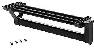 Emuca - Kleiderbügelauszug ausziehbar für kleiderschrank, Ausziehbare Kleiderstange Länge 350mm, Schwarz