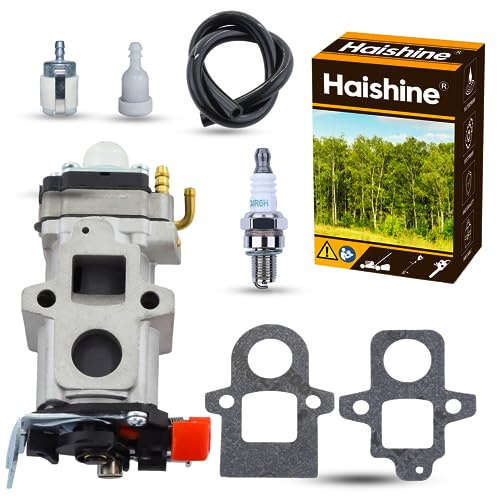 Haishine Vergaser Set für Echo PB-8010H PB-8010T PB-9010 Shindaiwa EB810 EB810RT EB910 für Rucksackgebläse Teile mit Zündkerze + Kraftstofffilter + Grünem Entlüfter + Ölschlauch