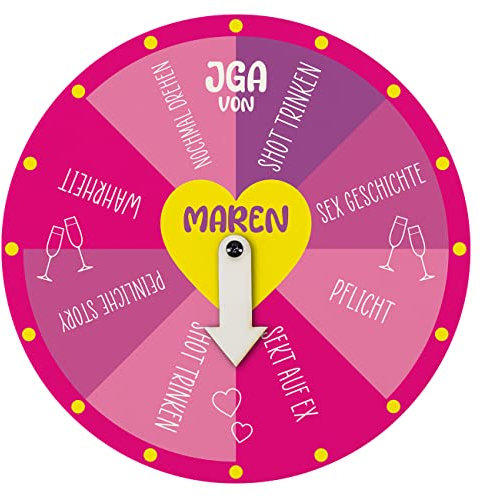 Lustapotheke® Lustiges Partyspiel/Pfeilspiel - Entscheidungshilfe mit Wunschnamen Junggesellenabschied