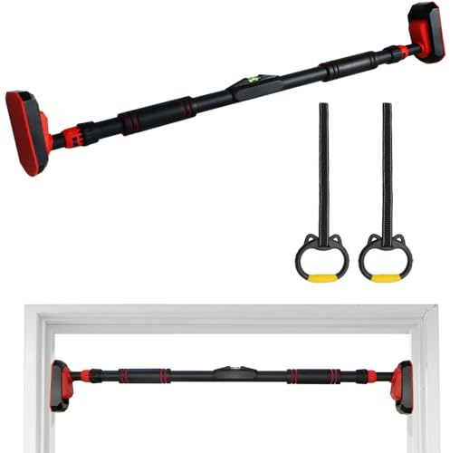 FANTECIA Klimmzugstange, Oberkörpertrainings-Klimmzugstangen ohne Schraube, einstellbare Breite (90-120 CM), max. Belastung 250KG