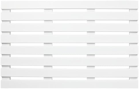 Unibos Premium Rectangular Wooden Bath Mat – Non Slip Shower Mat – Easy Clean – Comfortable for Feet – Draining Holes – Modern Design