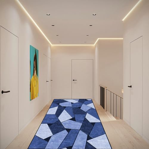 AMZYU Alfombra de Cocina y Pasillo 110 x 280 cm Patrón Moderno Decorativo Felpudos para Cocina Fácil de Limpiar para Frente del Fregadero Pasillo, A