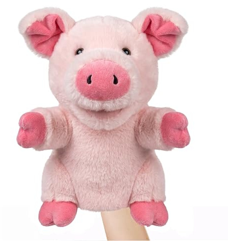 LOMTRATS 2026 Marionetas de Mano de Animales con Boca Abierta móvil para niños, Lobo, león, etc Contar Historias, enseñar, Preescolar, Regalos de cumpleaños