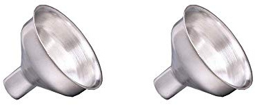 2 Pcs Silver Small and Hip Flasks Stainless Steel Funnel for Transfering Liquid Fluid Convenient and Practical, Kitchen Tools and Gadgets, Funnels (Home & Kitchen)