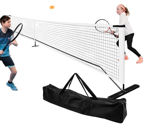 Tennisnetz für den Außenbereich, tragbares Tennisnetz, höhenverstellbar, wetterfest, Outdoor-Sportnetz, stabiles Tennisplatznetz, einfache Einrichtung für Tennisbegeisterte