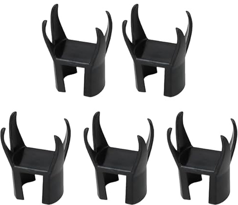 5 Pcs Golf Ball Retriever, Golf Ball Picker Upper, Golf Ball Retriever for Putter, Golf Gadgets, Golf Accessories, Claw Put On Putter Grip Grabber Pick Up Back Saver, Black