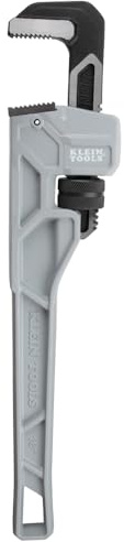 Klein Tools 68225 Rohrzange aus Aluminiumguss, robust, verstellbar, mit I-Beam-Griff, 5,4 cm Backenkapazität