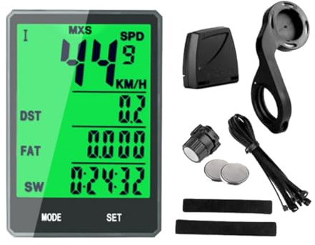 YARNOW Kabelloser Fahrradcomputer Odometer Mit Hintergrundbeleuchtung Robust Und Installieren Für Mountainbike Und Freizeitfahren Schwarzer Fahrradtacho Für Echtzeit-Daten Und Distanzmess