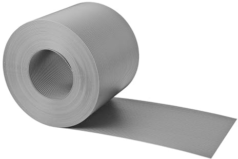 Sichtschutzstreifen 740g/m² - lichtgrau (RAL 7035) | 10x Einzelstreifen | Sichtschutz für Doppelstabmattenzaun | 25,5m x 19cm + 20 Clips | Befestigung auch ohne Clips möglich