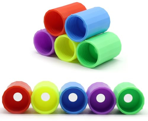 10 connettori colorati per bottiglie di acqua, connettore leggero per vortice d'acqua, connettore per bottiglie di piccole dimensioni, connettore in plastica, bottiglia tornado per esperimenti