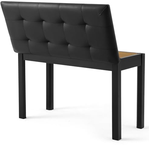 MUSTAR 74cm Großer Sitz Klavierhocker, gepolsterter Klavierbank, Schwarz