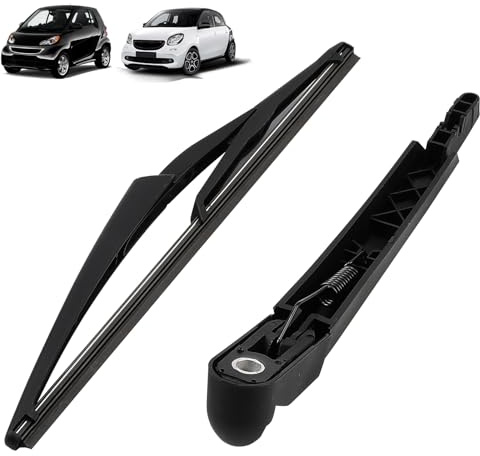Blueshyhall Auto Scheibenwischer Hinten Set Kompatibel mit S&mart Fortwo/Forfour 451 2006-2014, Auto Scheibenwischer Heck Arm und Wischerblätter Gummi