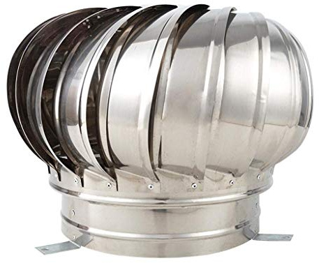 WQPMNYG Cappuccio Girevole per Camino, Cappuccio di sfiato in Acciaio Inox, Girevole, Anti-tiraggio discendente, per camini e sfiati di Scarico, comignoli, con Piedini fissi, 100 mm