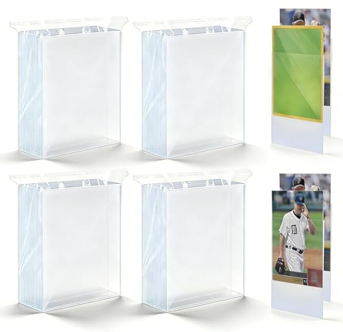 Trading Card Sleeves Fit for MTG, Football, Sports, Game Cards, 400 Pcs Clear Card Sleeves Standard Size Cards Protector, 66 x 91 mm