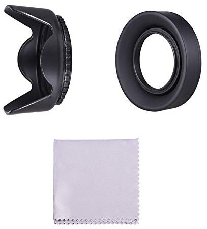 Diyeeni Set Paraluce da 67 Mm con Fiore di Tulipano e Paraluce in Gomma per - Kit Protezione Riflesso Lente per Appassionati di Fotografia - Design 3 in 1 per Obiettivi Grandangolari, Standard e